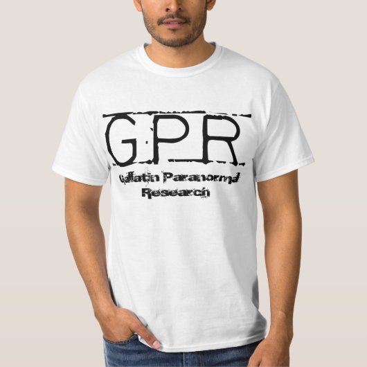 GPRのロゴの白 Tシャツ (正面)