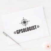 GPSおもしろい 楕円形シール (封筒)