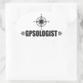 GPSおもしろい 楕円形シール (バッグ)