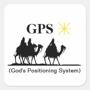 GPSの神の位置方式のステッカー スクエアシール