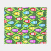 GPSの花 フリースブランケット (正面(横))