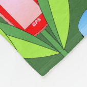 GPSの花 フリースブランケット (角)