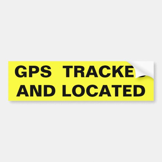GPSの追跡と位置(フォリオはっきりした) バンパーステッカー (正面)