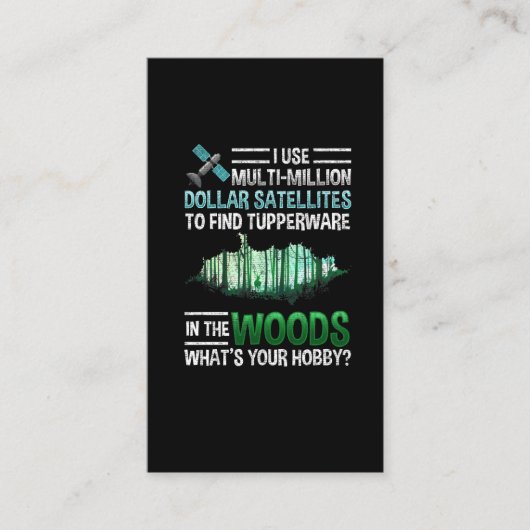 GPSジオキャッおもしろいシュウッド屋外ジオキャッシング 名刺 (正面)