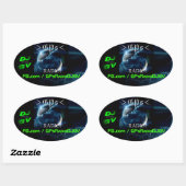 GPsラジオ!車のデカール 楕円形シール (シート)