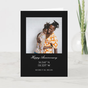 GPS座標を使用した写真パーソナライズされた カード