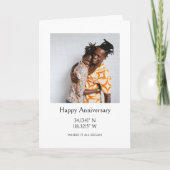 GPS座標を使用した写真パーソナライズされた カード (正面)