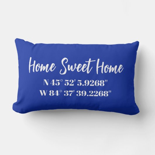 GPS座標カスタム枕 ランバークッション (正面)