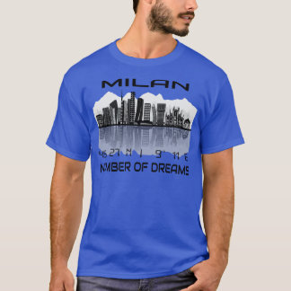 GPS座標シティミラノスカイラインドリームシティ4 Tシャツ