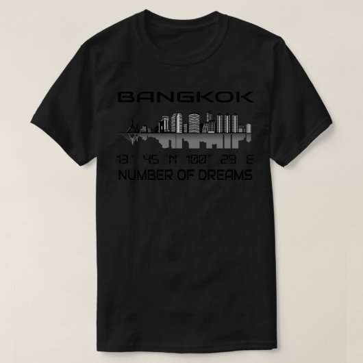 Gps座標バンコクスカイラインドリームシティ2 Tシャツ (デザイン正面)