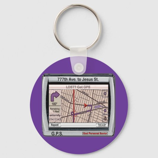 GPS神の個人的な救い主 キーホルダー (正面)