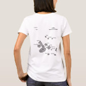 GPS空港コードのガラパゴス諸島の地図 Tシャツ (裏面)