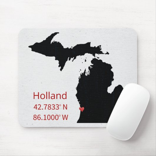 GPS Coordinates of Holland Michigan マウスパッド (マウス)