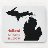 GPS Coordinates of Holland Michigan マウスパッド (正面)