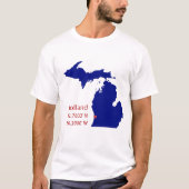 GPS Coordinates of Holland Michigan Tシャツ (正面)