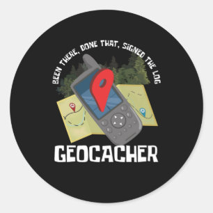 GPS Location Trackers Navigational Gift Geocaching ラウンドシール