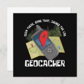 GPS Location Trackers Navigational Gift Geocaching 招待状 (正面/裏面)