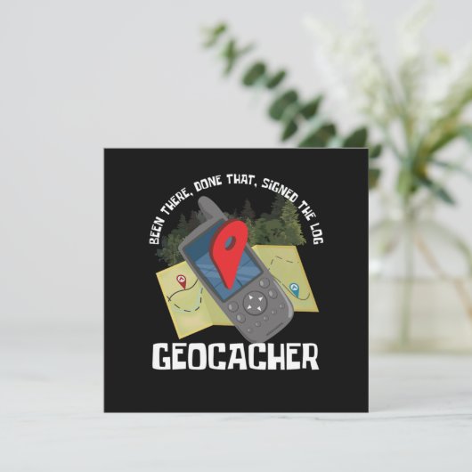 GPS Location Trackers Navigational Gift Geocaching 招待状 (スタンド正面)