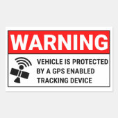 GPS Tracking Device 長方形シール (正面)