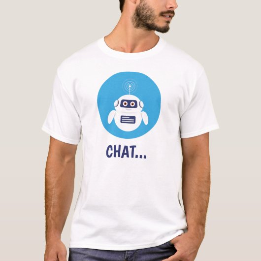 GPT Chatbot - Robot with Artificial Intelligence Tシャツ (正面)