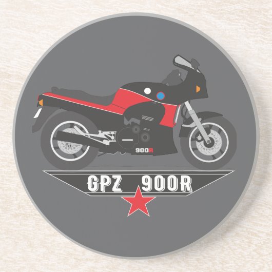 GPZ900R Biker Motorrad コースター (正面)