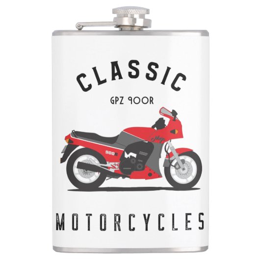 GPZ 900R Ninja ZX900A Motorrad Biker フラスク (正面)