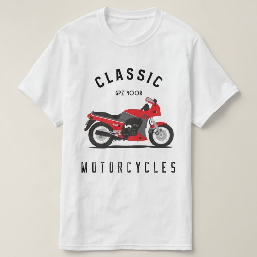 GPZ 900R Ninja ZX900A Motorrad Biker Tシャツ (デザイン正面)
