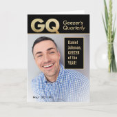 GQおもしろい- Geezerの四半期写真カスタム誕生日 カード (正面)