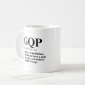GQPの定義 コーヒーマグカップ (正面左)