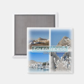 GR0108ヨーロッパ、ギリシャ、フォレガンドロス、冷蔵庫 マグネット (正面/裏面)