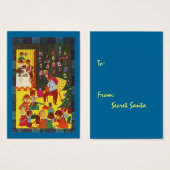 GR8レトロスタイルクリスマスギフト交換ラベルカード (正面&裏面)