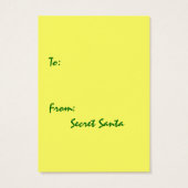 GR8レトロホリデークリスマスデコールギフトラベルカード (裏面)