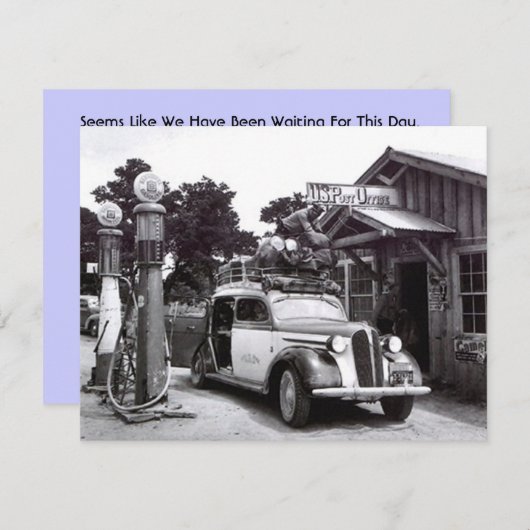 GR8レトロB&Wリタイアメントパーティの招待状招待状 招待状 (正面/裏面)