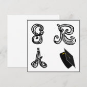 GR A Grad Cap For D Fabricフォント卒業 (正面/裏面)