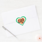 Grá - Irish Love design - Irish Language ハートシール (封筒)