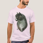 Grå Katt T Shirt Tシャツ (正面)