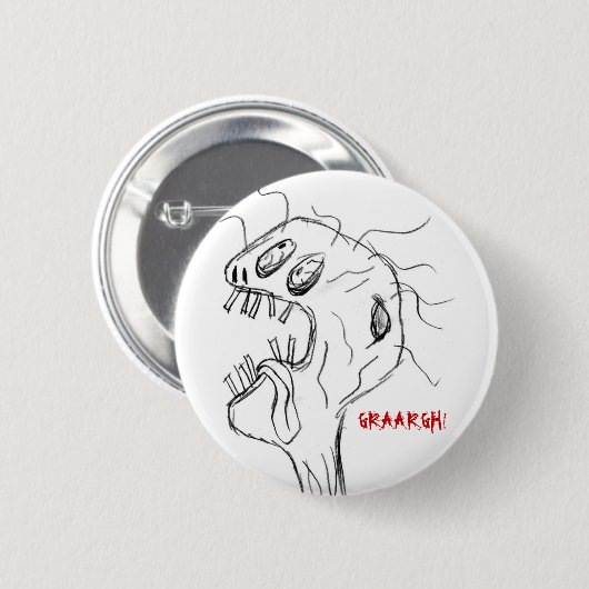 GRAARGH!  ゾンビ 缶バッジ (正面&裏面)