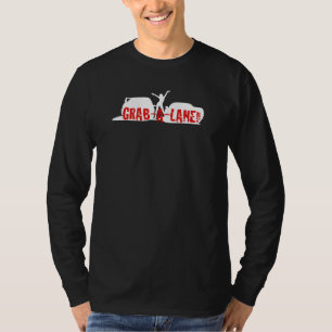 GRAB-A-LANEのオリジナルの通りの競争のロゴ Tシャツ