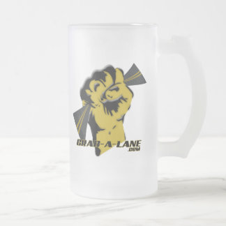 GRAB-A-LANEのビールのジョッキ16oz フロストグラスビールジョッキ