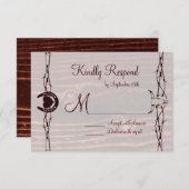 Grab Your Boots Country Western RSVPカード (正面/裏面)