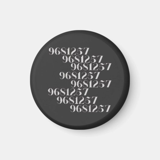 Grabovoi 9681257数値 マグネット (正面)