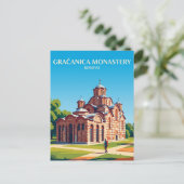 Gračanica Monastery Kosovo ポストカード (スタンド正面)