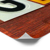 GRACEライセンスプレートレタリング名署名ポスター ポスター (角)