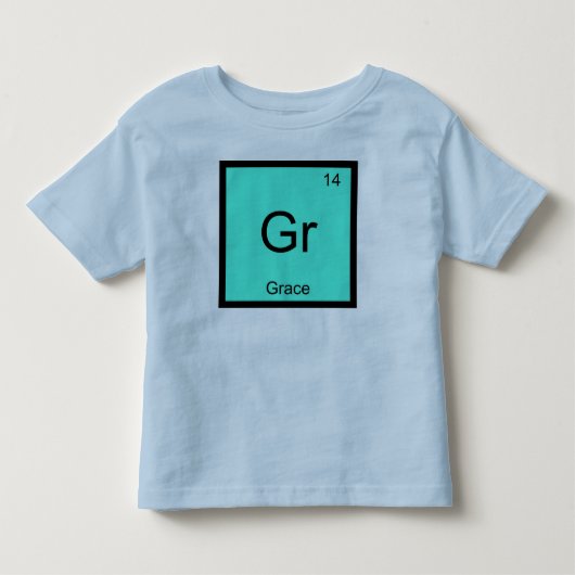Grace 名前 化学 元素 周期表 トドラーTシャツ (正面)