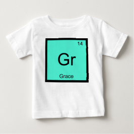 Grace  名前 化学 元素 周期表 ベビーTシャツ