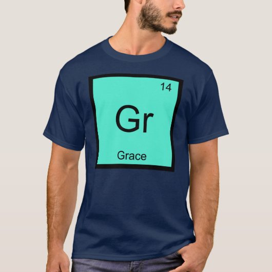 Grace 名前 化学 元素 周期表 tシャツ (正面)