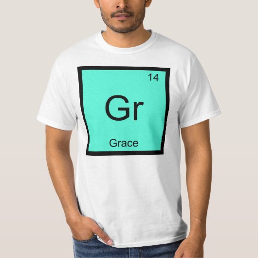 Grace 名前 化学 元素 周期表 tシャツ (正面)