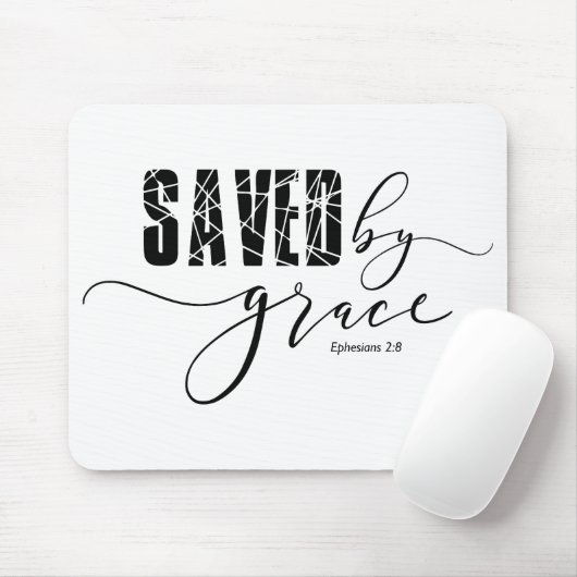 Grace 救 Bible Ephesians 2:8マウスパッド マウスパッド (マウス)