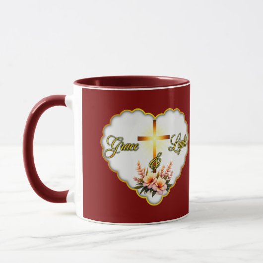 Grace and Light – Christian Easter - caneca マグカップ (左)