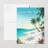 Grace Bay Beach Turks and Caicos ポストカード (正面/裏面)